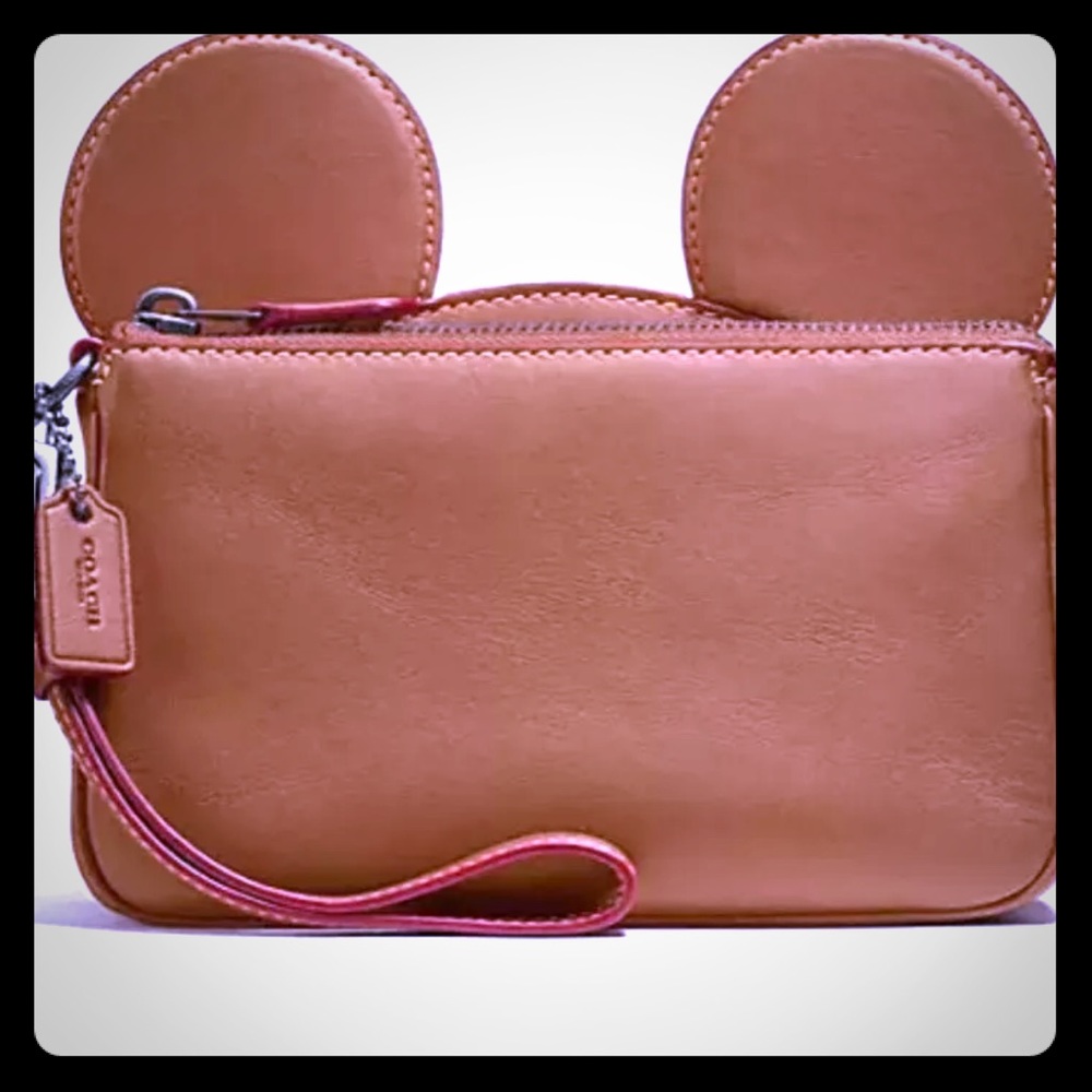 Coach Retired~59529 Disney Mickey Ears LG Wristlet